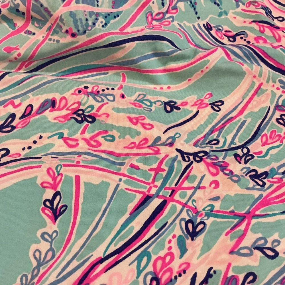 Lilly Pulitzer Size 10 Lulo Strapless Tankini Top in Bayside Blue Under the Moon